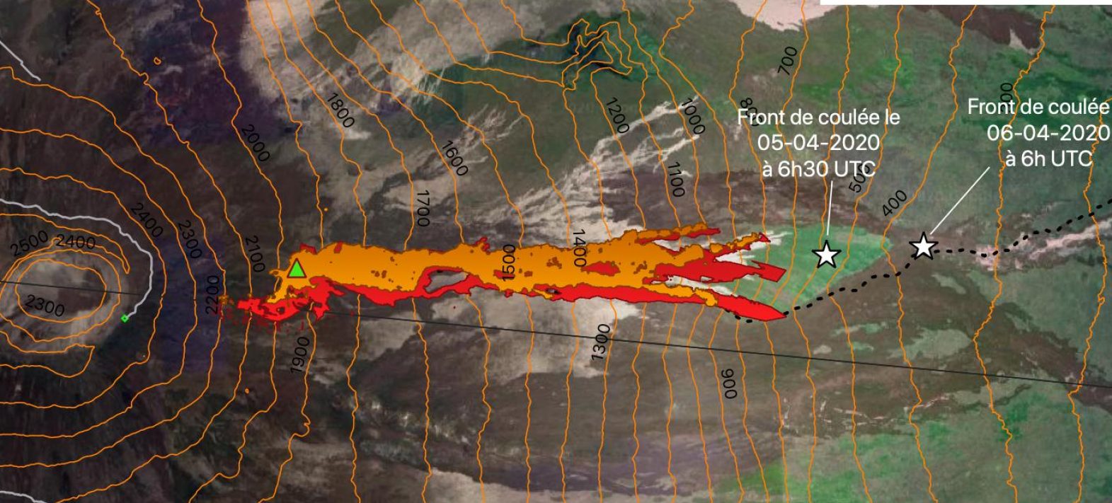 Eruption and containment at the Piton de la Fournaise volcanological observatory