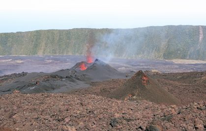 Le cône volcanique de l’éruption du 14 juillet au 28 août 2017 baptisé 
