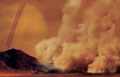 Cassini détecte pour la première fois des tempêtes de poussière sur Titan