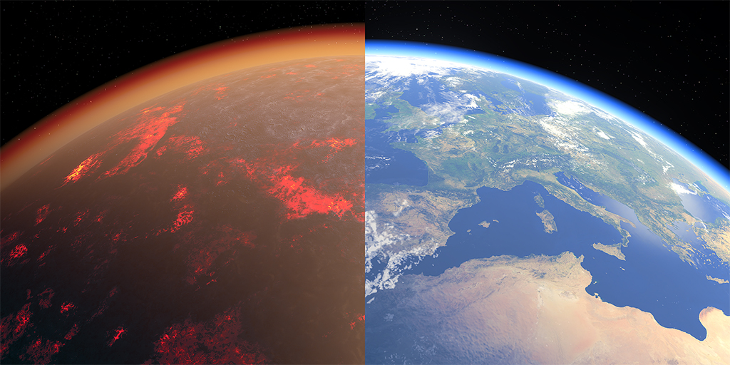 L’atmosphère primitive de la Terre, un enfer vénusien