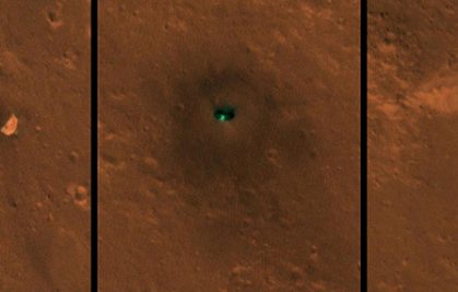 The HiRise super-camera locates InSight on the surface of Mars