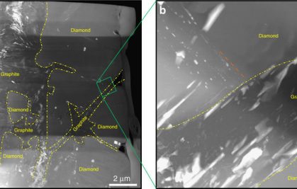 A giant planetary embryo revealed by inclusions in meteorite diamonds