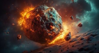 The evolution of the Earth's atmosphere studied using impact craters