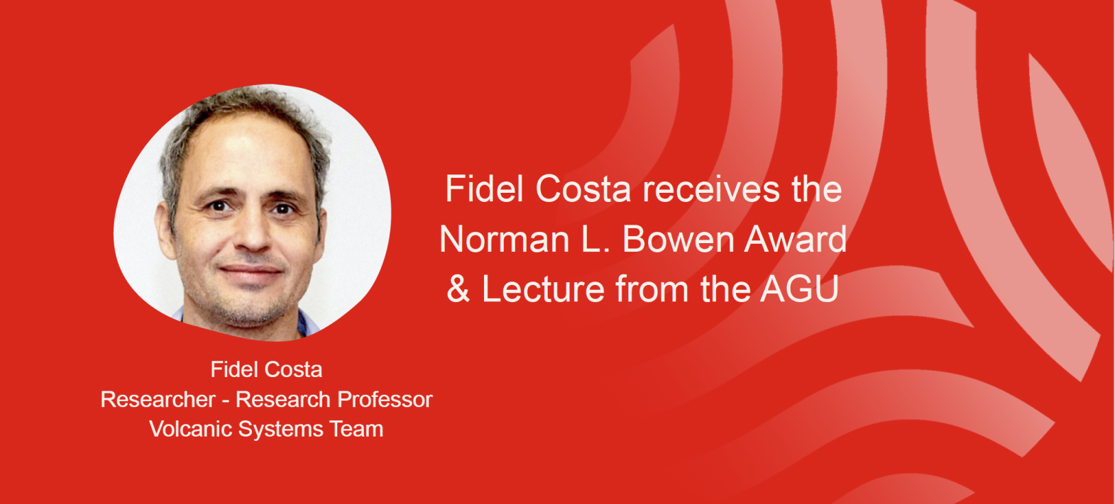 Fidel Costa reçoit le Norman L. Bowen Award & Lecture de l’AGU
