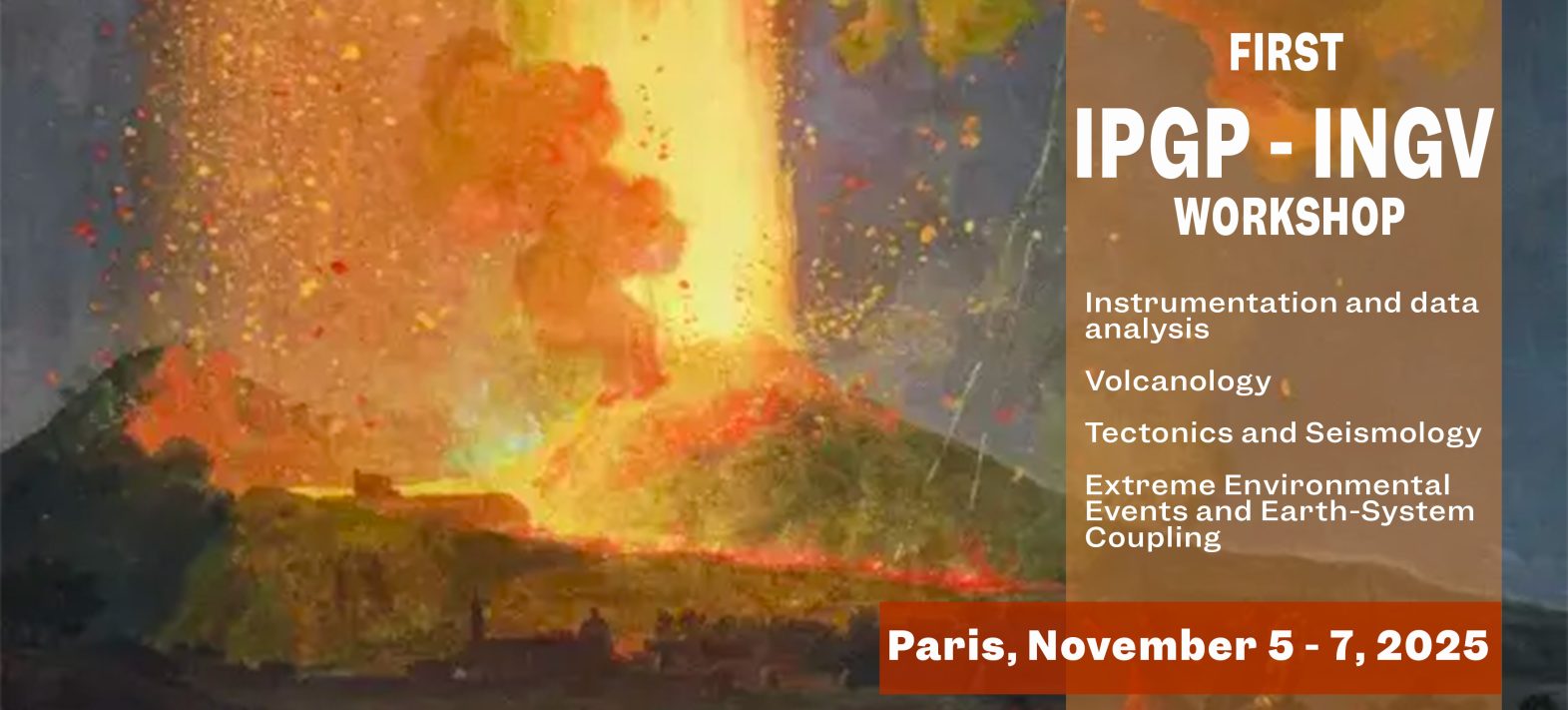 Workshop IPGP–INGV – du 5 au 7 novembre 2025
