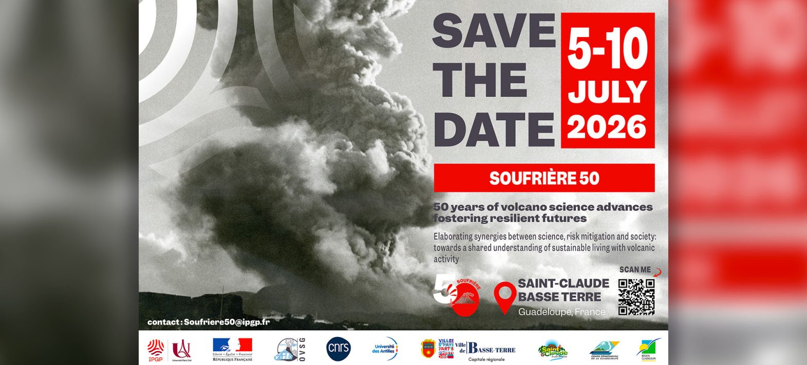 Colloque international SOUFRIÈRE50 : la deuxième circulaire est en ligne, les inscriptions sont ouvertes