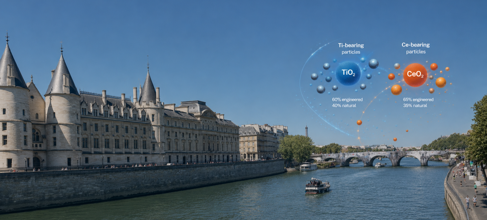 Nanoparticules de titane et de cérium : dans la Seine, la pollution manufacturée rejoint le fond naturel
